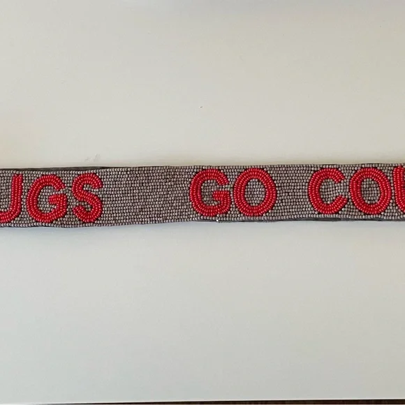 Washington State University-Go Cougs beaded purse strap WSU WAZZU - Picture 3 of 4